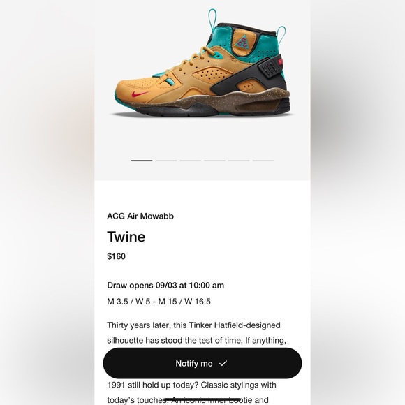 Nike ACG Air Mowabb “Twine” 9.5M main image 5